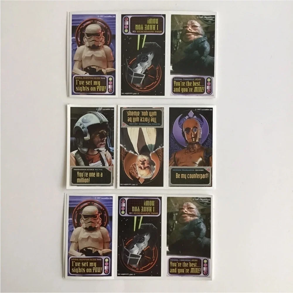 Vintage Star Wars 1997 Valentines 30 Stand-Up Boxed Non Mail Envelopes Party